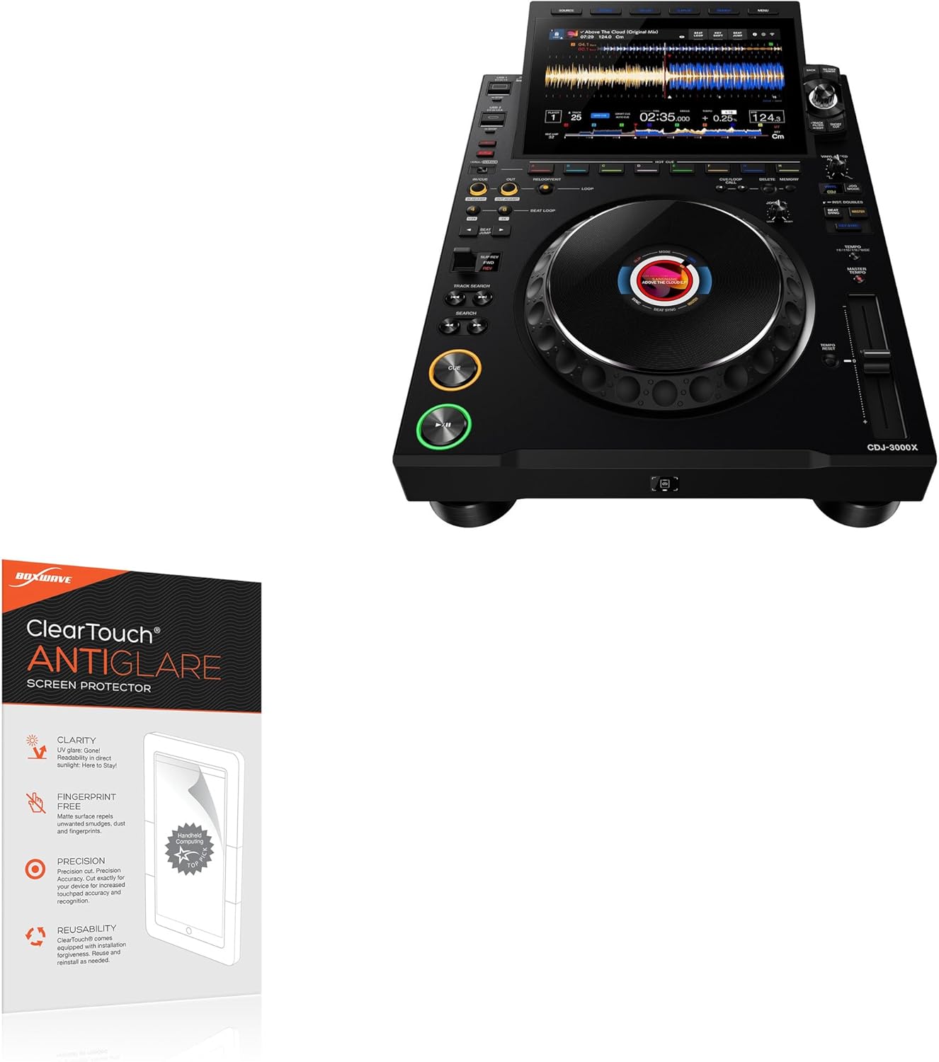 BoxWave Screen Protector Compatible With AlphaTheta CDJ-3000X - ClearTouch Anti-Glare (2-Pack), Anti-Fingerprint Matte Film Skin