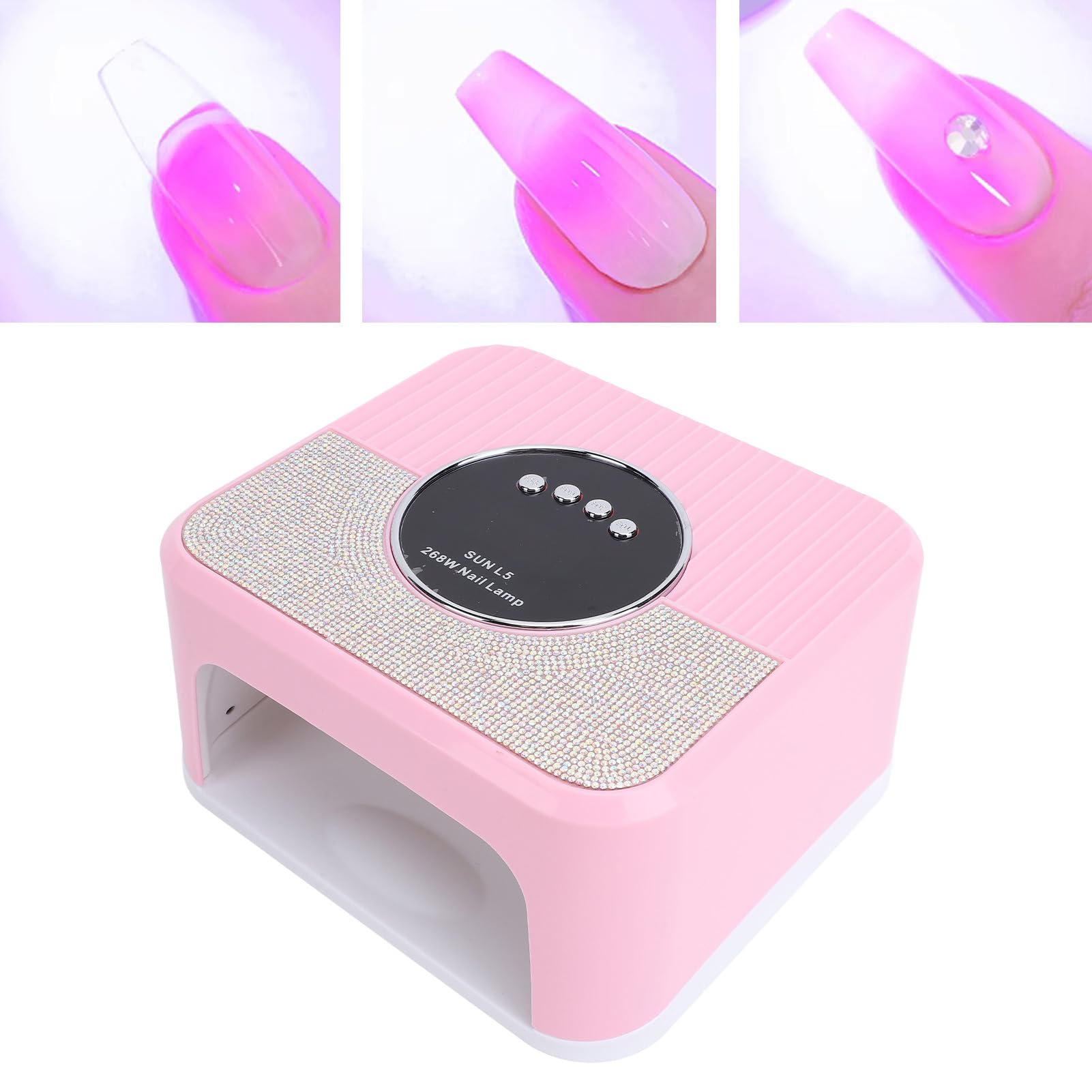 Luce per Unghie a LED, Lampada per Unghie Ad Alta Potenza con Sensore Automatico, Asciugatrice Portatile per Salone per la Casa e Unghie, Multifunzionale, Sicuro Usare (Spina