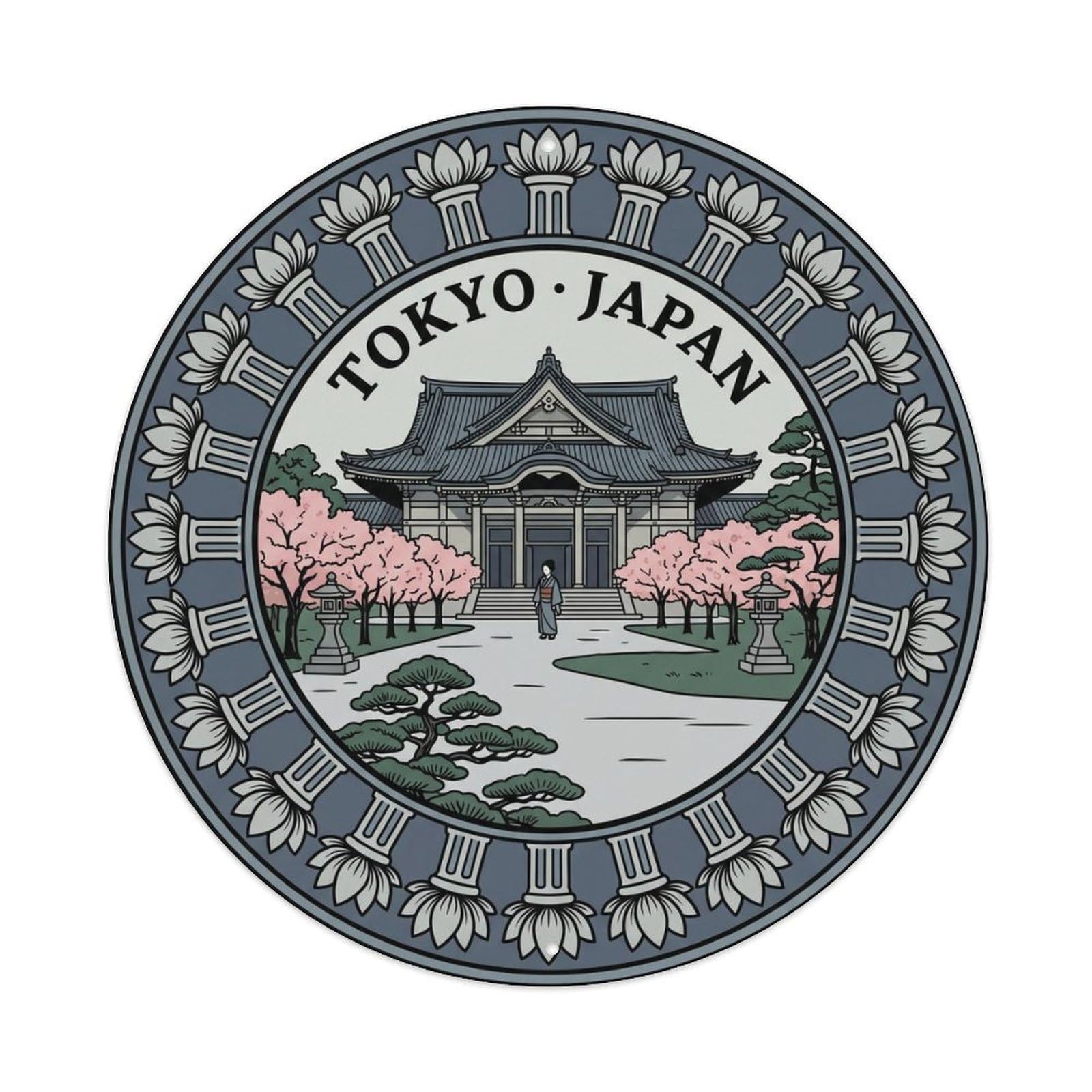 Tokyo Ueno Culture Landmark Heritage Travel Metal Tin Sign