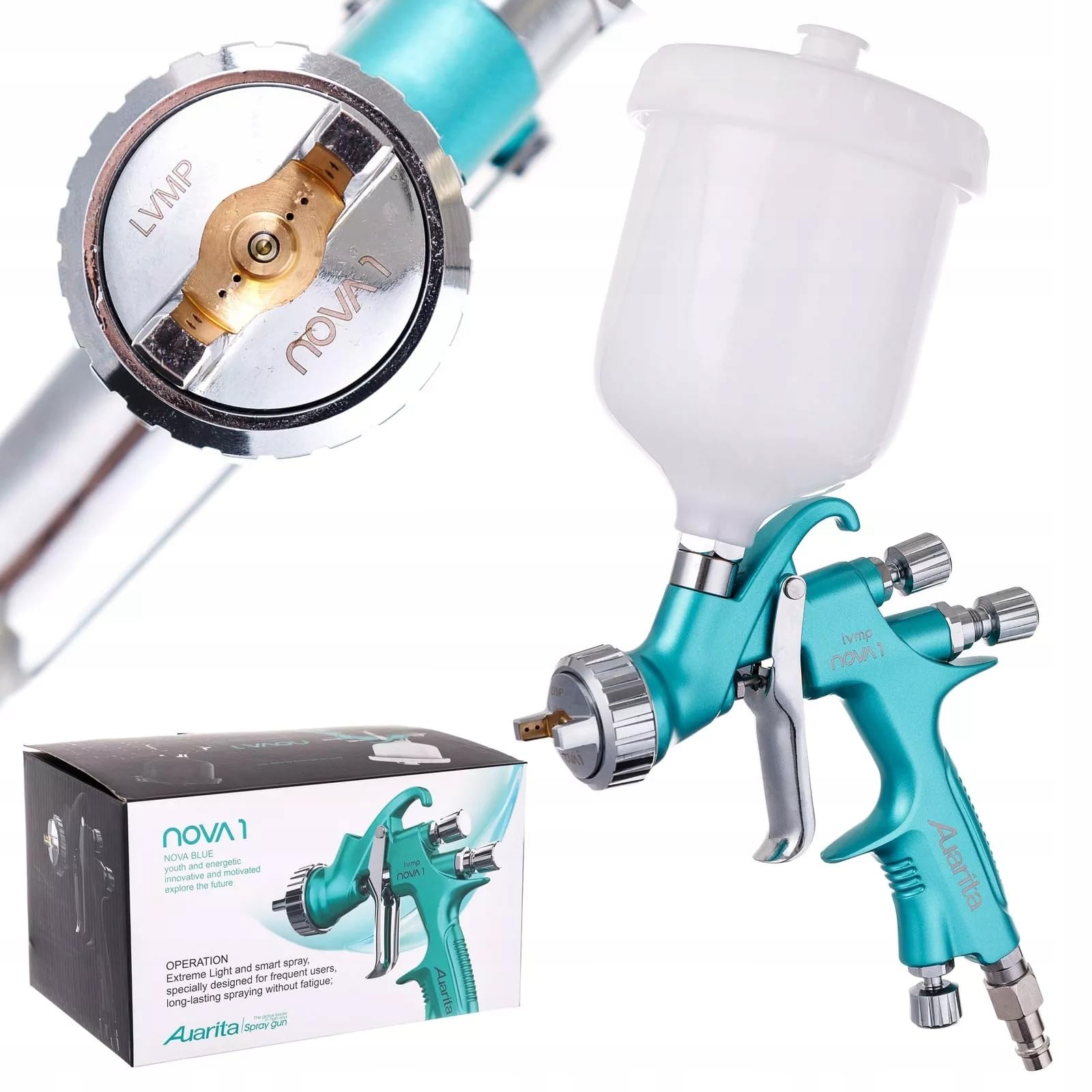PISTOLET LAKIERNICZY DO MALOWANIA MALARSKI LVMP 1.8 mm AUARITA NOVA-1-1.8LM