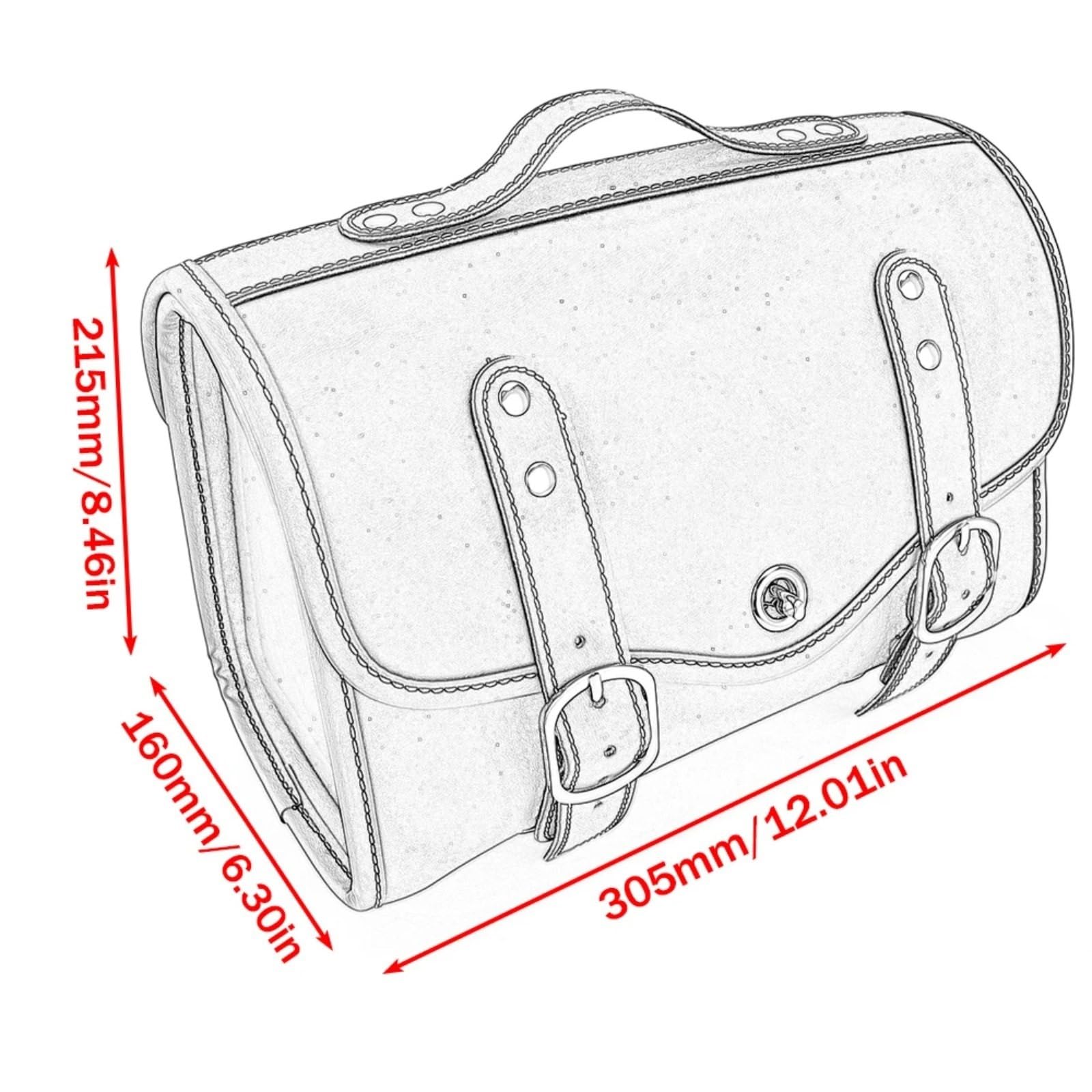 Bolsa de sillín Motocicleta Compatible Con 1 Bolsa De Almacenamiento Para Equipaje De Motocicleta, Bolsas Laterales, Bolsa De Herramientas, Bolsas De Sillín Y Bolsa Para El Asiento Trasero(Green)