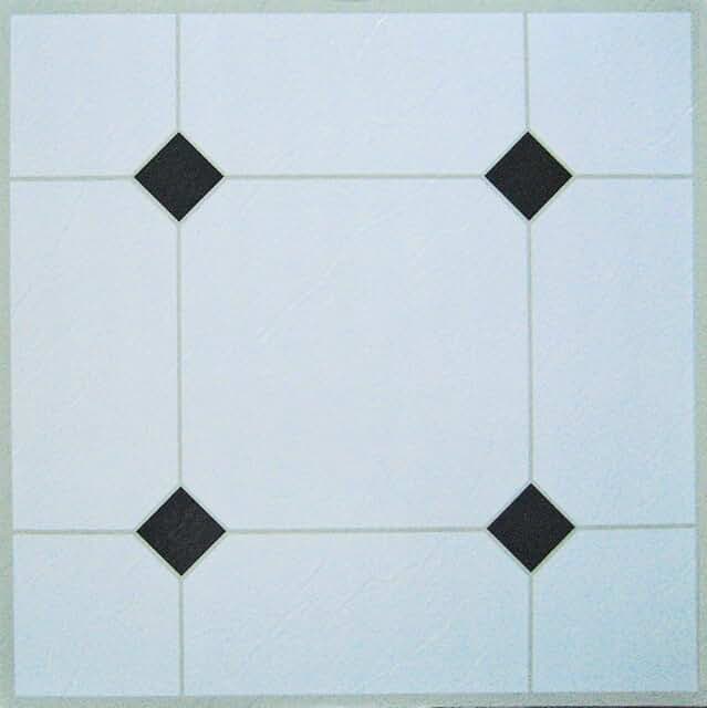 Amazon.co.uk black and white floor tiles