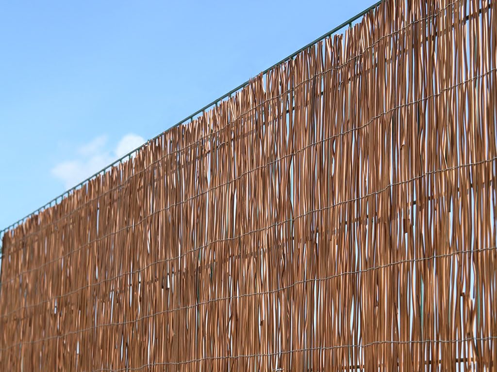Suinga Malla de Sombreo Mimbre Helecho 1,5 x 5 metros | Cerramiento de Jardin 75% Ocultación | Valla Decorativa asiática