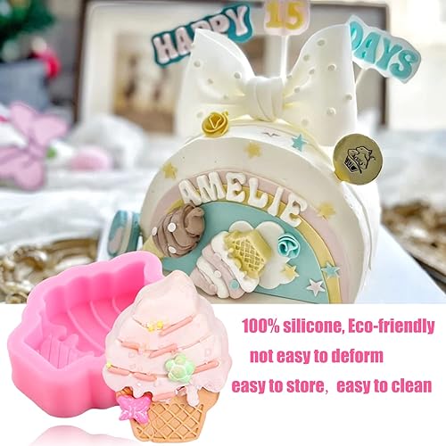 Miniatura 4 de Moldes de silicona para donas de helado, moldes para fondant de macarrón, para decoración de pasteles, decoración de cupcakes, caramelo y goma de