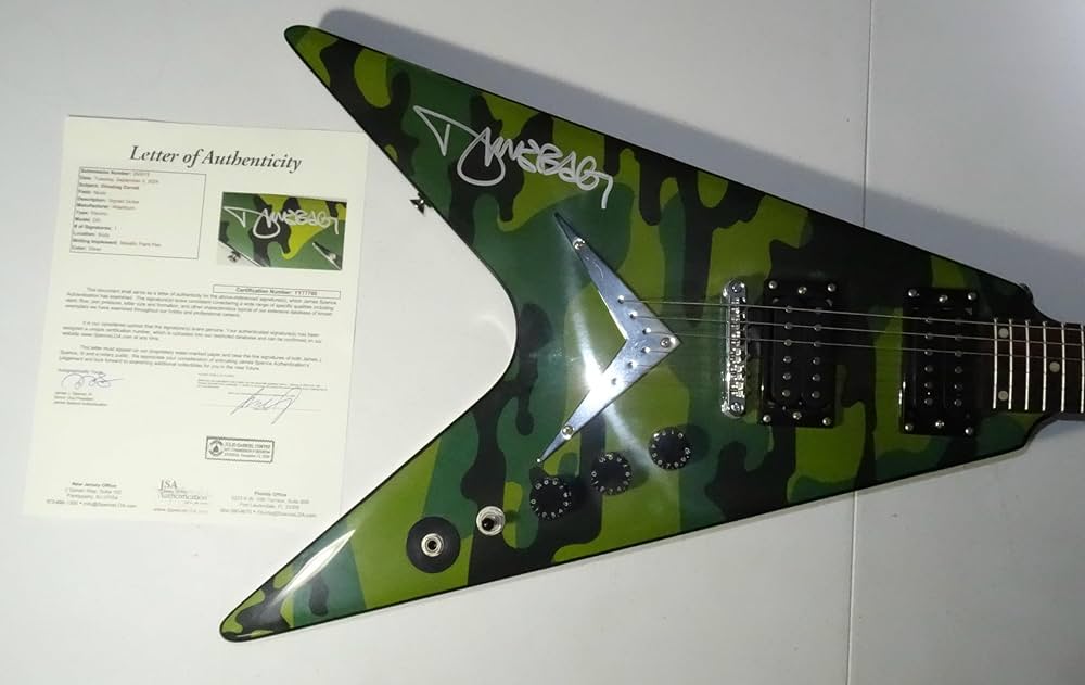 Signed Panter Dimebag Darrell Abbott Autographed Washburn Guitar