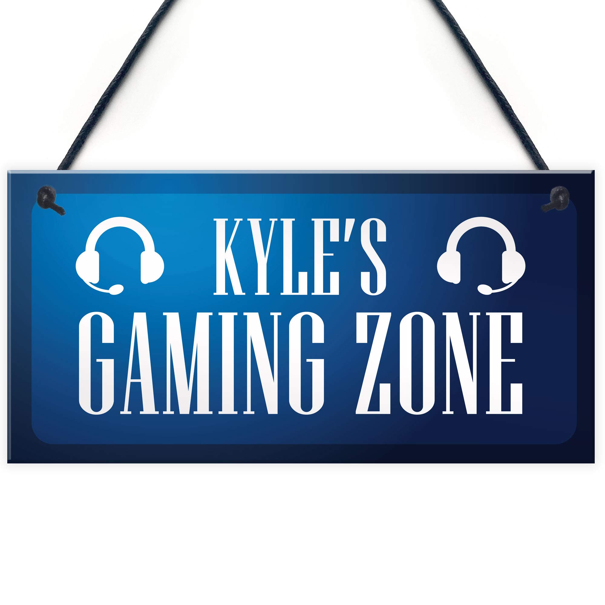 Red Ocean Personalised Gaming Zone Sign Gift For Boys Bedroom Novelty Gifts For Son Brother Gift For Him