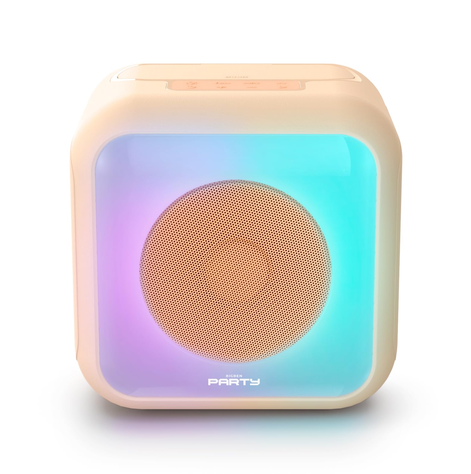 BIGBEN PARTYBTKMP - Altavoz Bluetooth Karaoke con micrófono, Potencia Musical Total 30W, 2 micros sin Cable con Efectos de Sonido, Toma USB, AUX-IN, función TWS