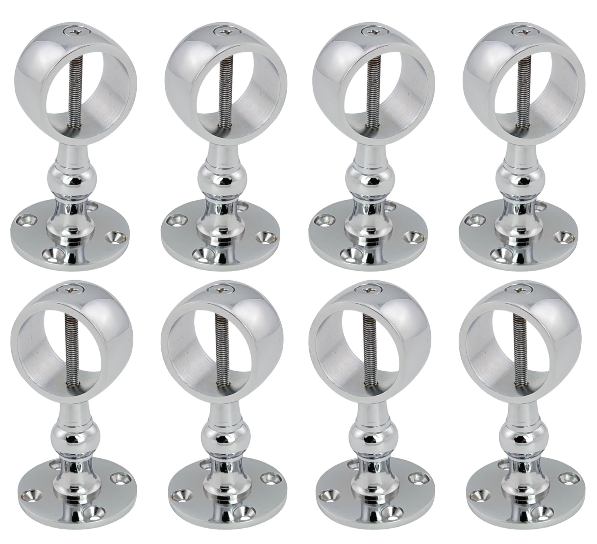 Compare 8 pack x 30mm polished chrome rope handrail brackets decking ...