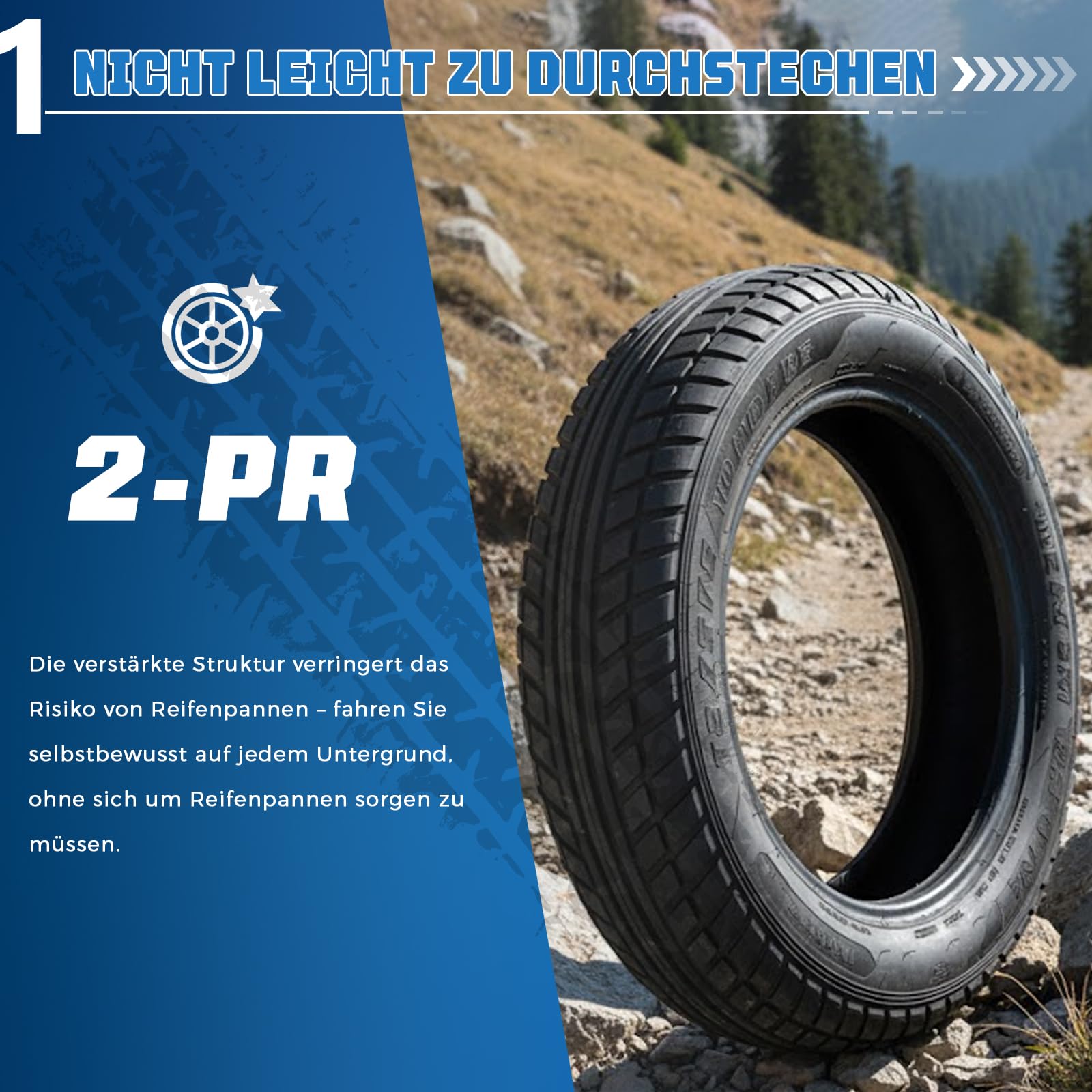 Reifen 10x2, Reifen 10 x 2 Kind-erwagen, NeumáTico 10 x 2.0 54-152 Mantel und Schlauch Kin-derwagen, Verschleißfester Tire, Nylon Pannensicher, 10x2.0 für E Scooter, Elektroroller