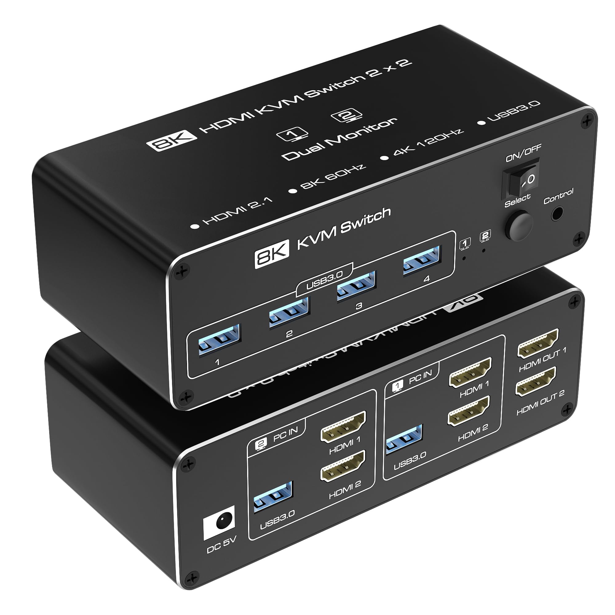 Amazon.co.jp: 【8K 2画面 同時出力】HDMI KVM 切替器 SW621 4K 144Hz