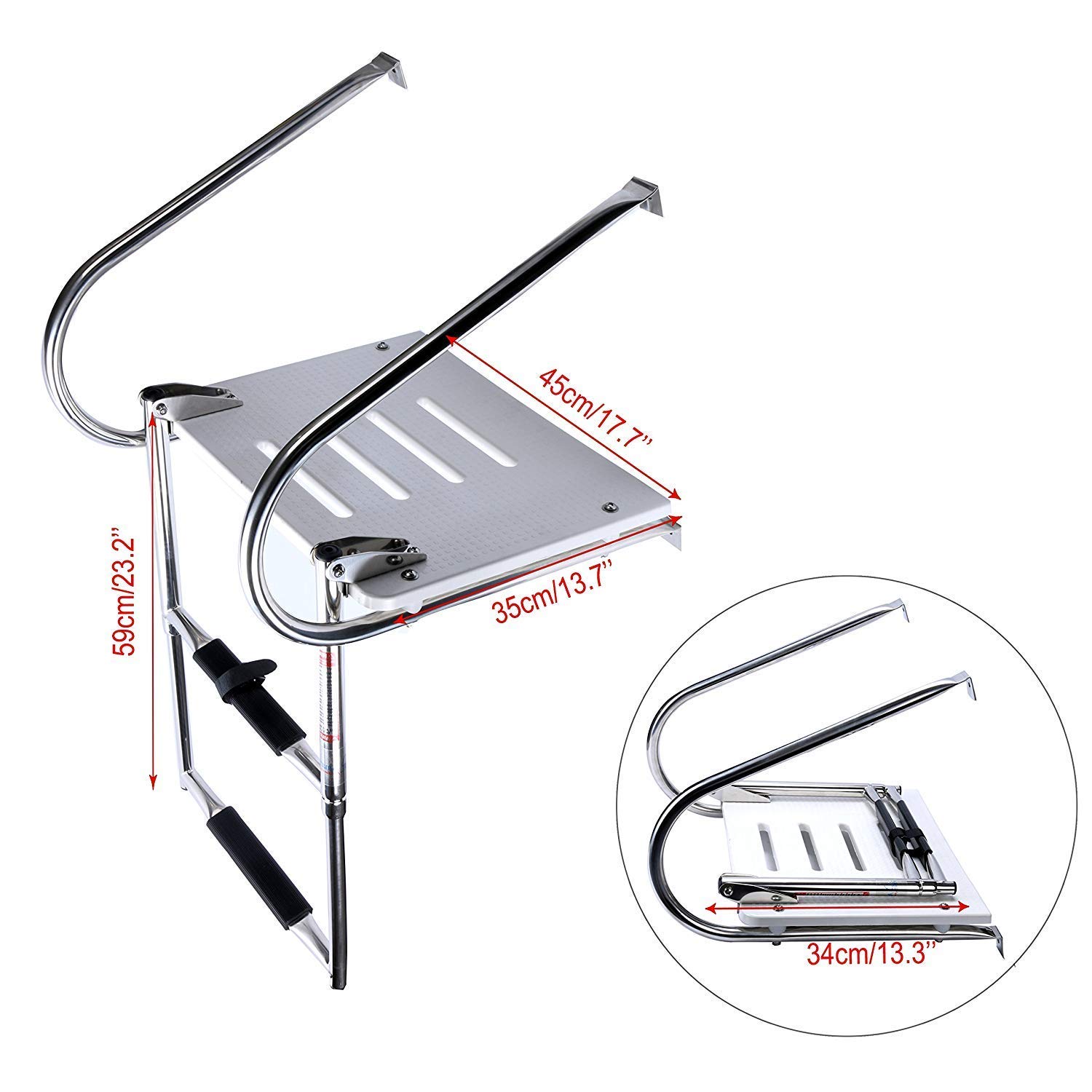 Buy Amarine Made 2 Step inBoard Outboard Transom Platform Telescoping