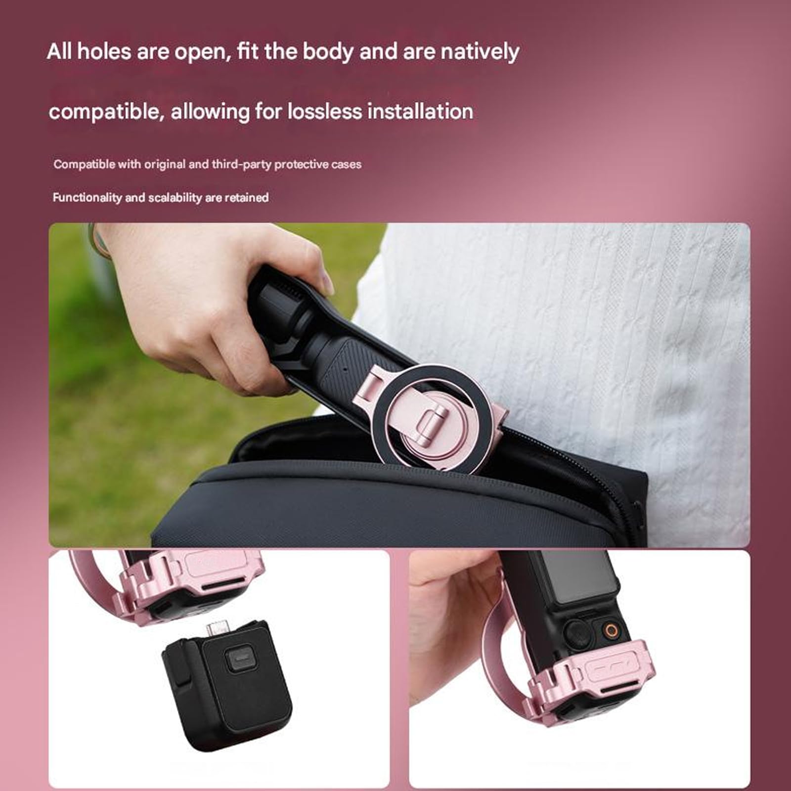 Trípode plegable para selfie, soporte para teléfono, soporte de bolsillo para cámara de 3 acciones, soporte portátil para cámara de video al aire libre