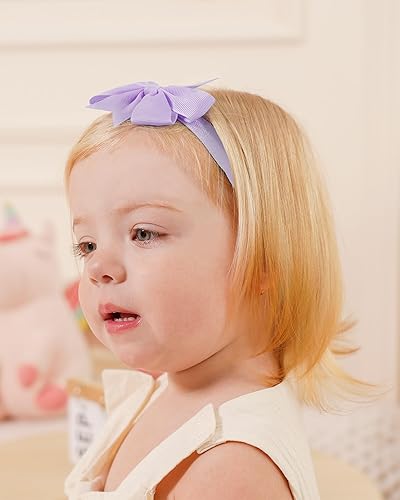 Miniatura 8 de jollybows 40 lazos para el pelo con cinta de grogrén para bebés, 3 pulgadas, accesorios para el cabello para bebés recién nacidos y niños pequeños