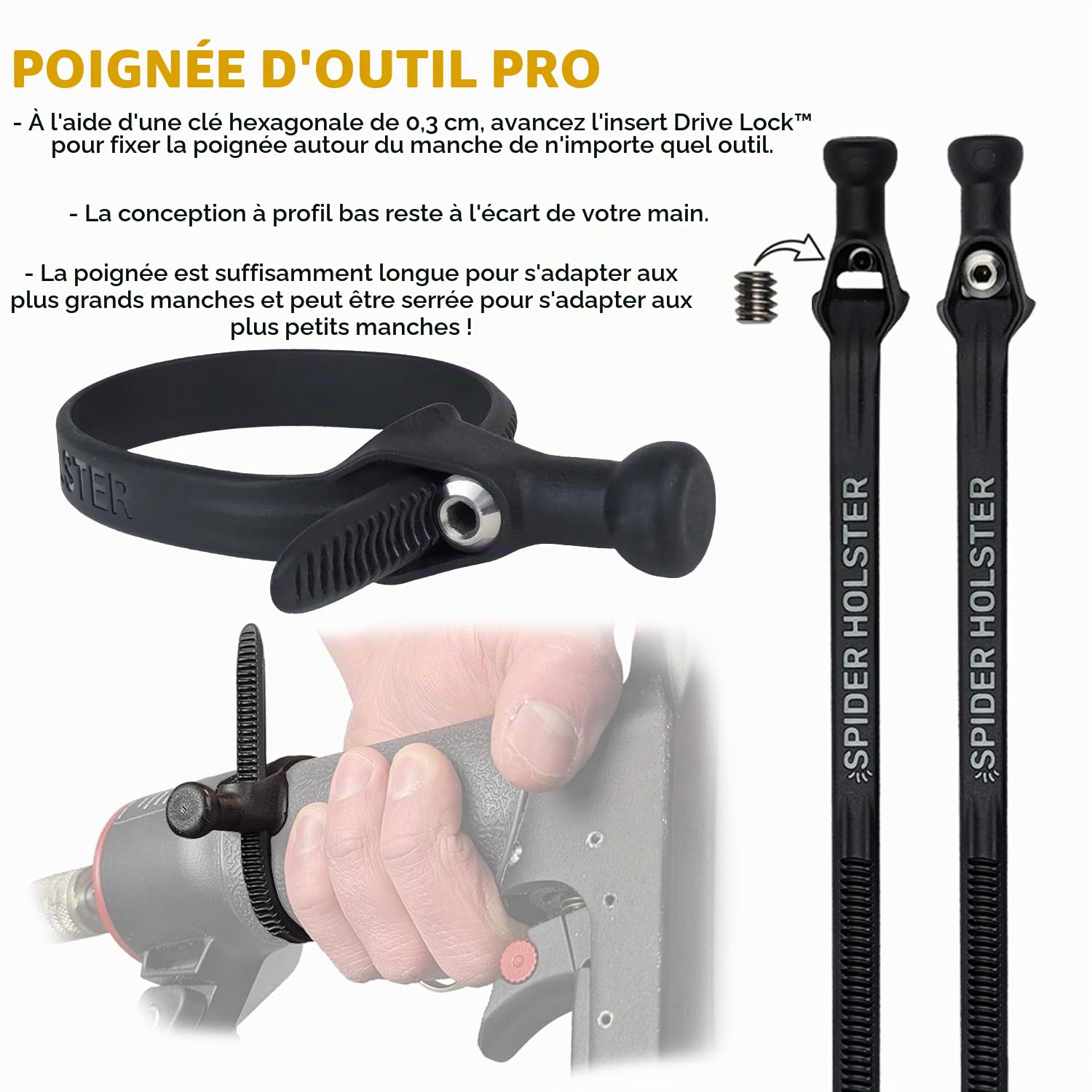 Spider Tool Holster - Improve The Way You Carry Your Power Drill, Driver, Multitool, Pneumatic, Multi-Tool and More on Your Belt!