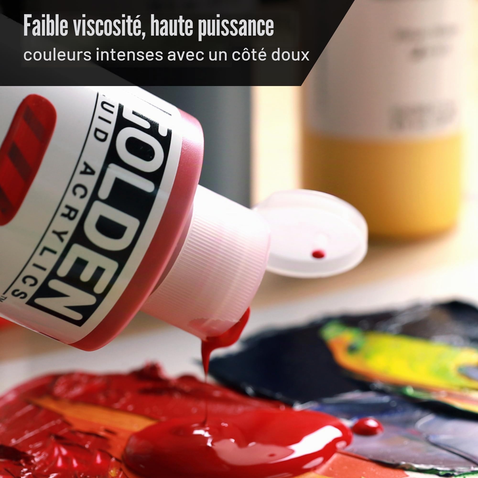 Or 0002040-4 4 oz - 118ml - Fluid Acrylic Color Paint Bottle - Carbon Black
