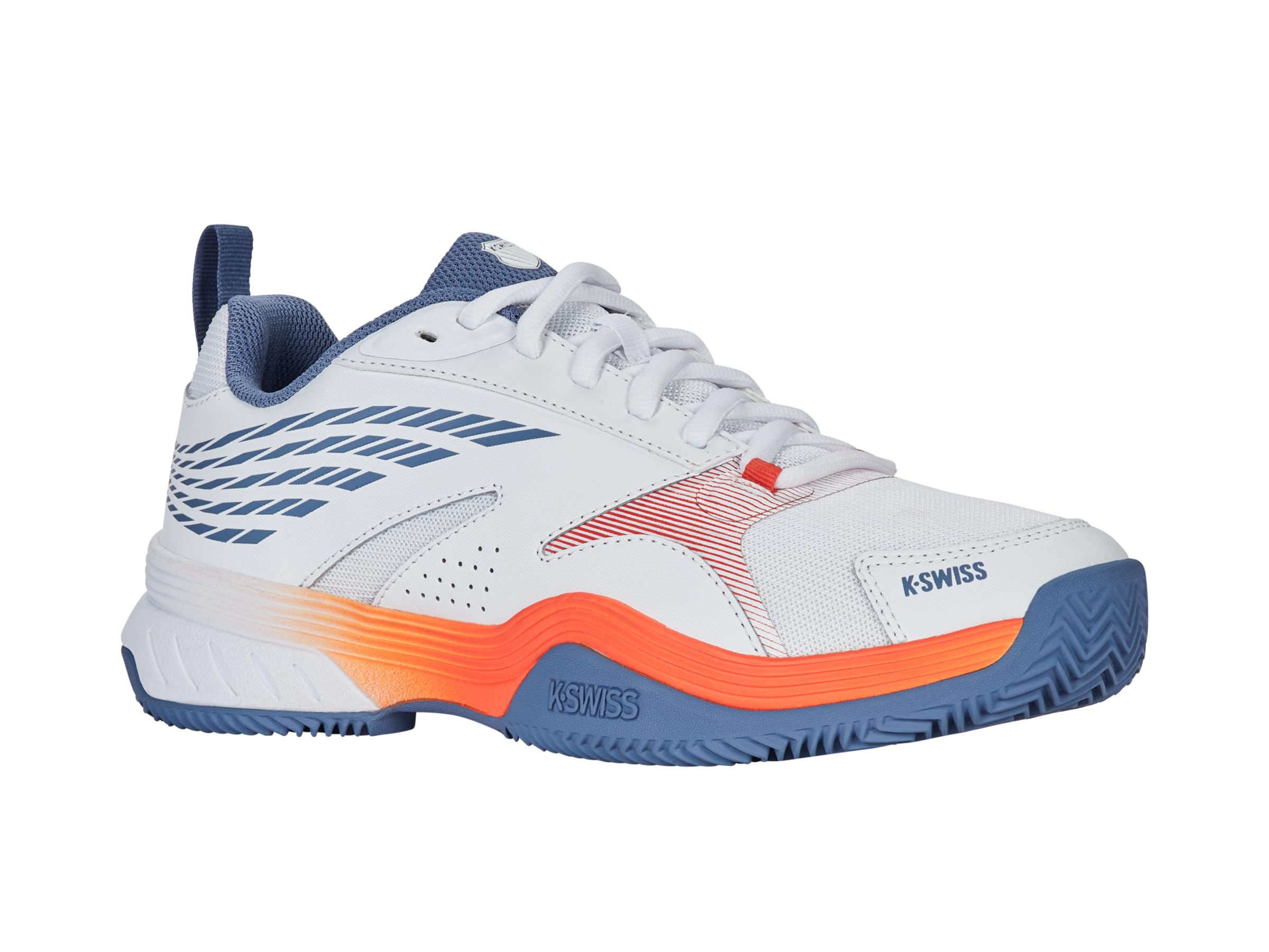 K-Swiss Men's Speedex Tennis Shoe, White Infinity Scarlet Ibis, 11 UK