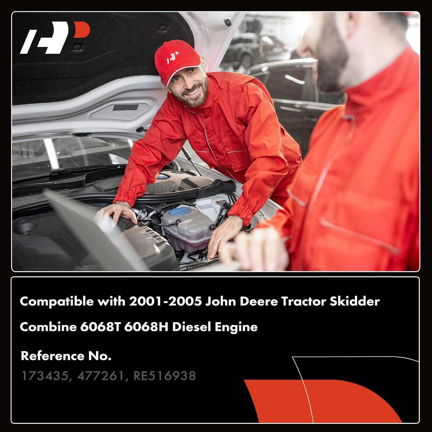 A-Premium S200 Complete Turbocharger Turbo Kit Compatible with John Deere Tractor Skidder Combine 6068T 6068H Diesel Engine 2001 2002 2003 2004 2005, 6.8L
