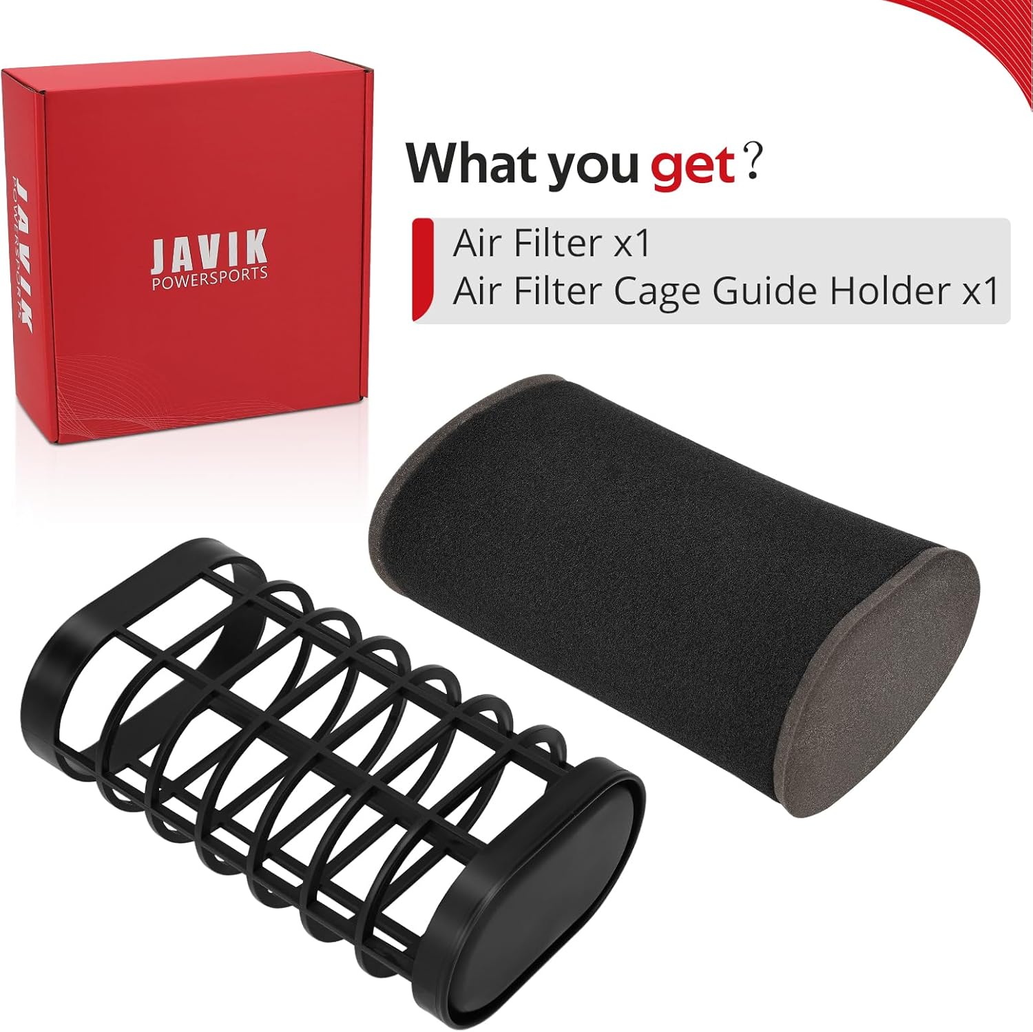 JAVIK Air Filter & Cage Guide Holder For Yamaha Rhino 700 FI YXR700FI 2008-2013 O.E.M# 5B4-E4451-00-00 5B4-E4472-00-00
