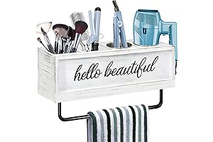 Anwelynd Rustic Hair Dryer Holder Wall Mounted