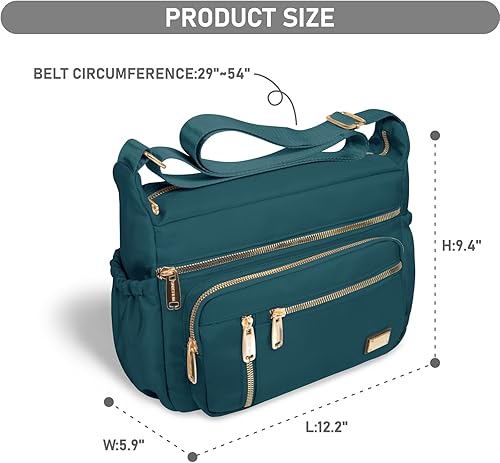 Miniatura 3 de NPBAG Bolso cruzado para mujer, bolso de hombro, bolso tipo mensajero, bolsillos de moda, impermeable y con múltiples bolsillos