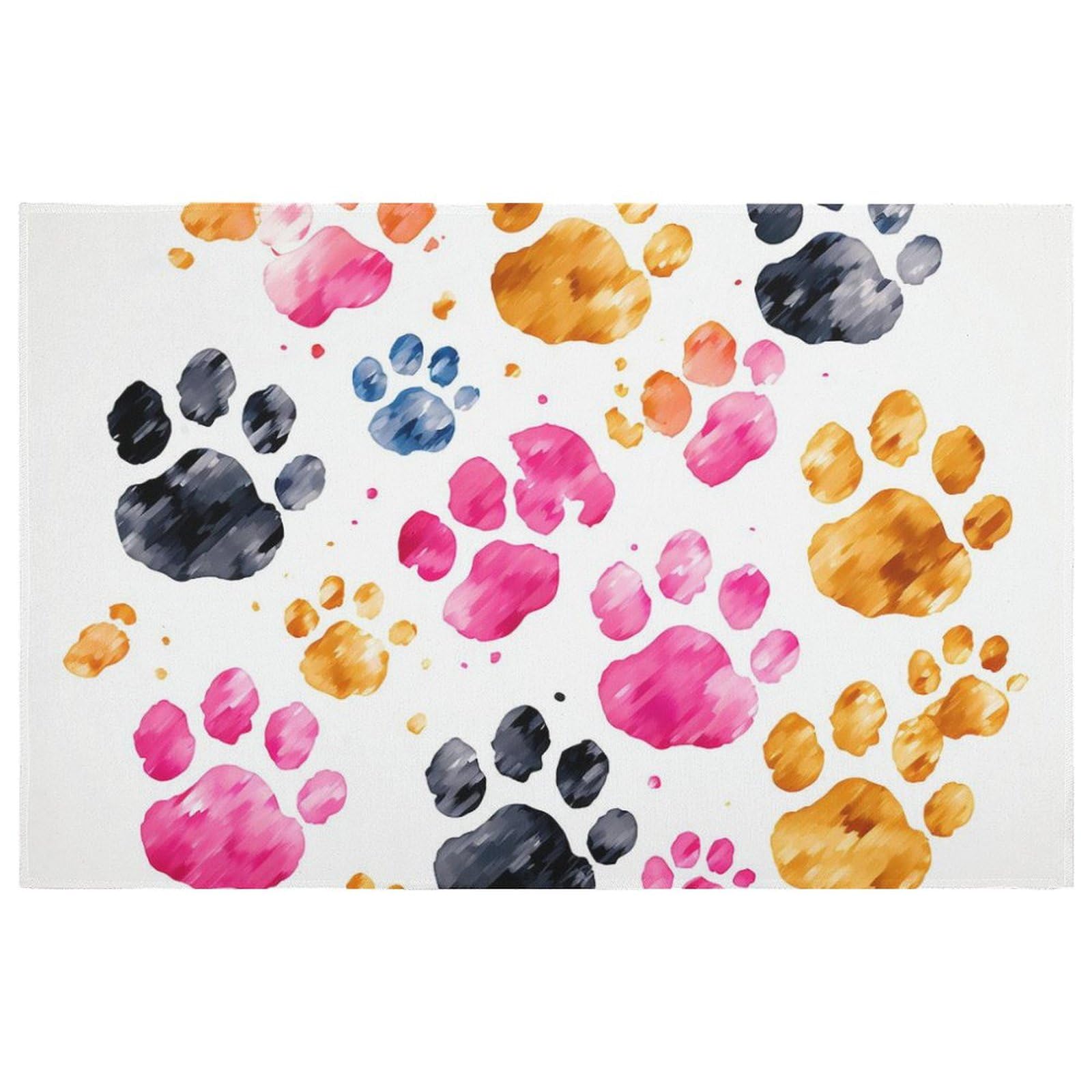 Tapis de cuisine absorbant motif pattes pour éliminer les glissades et l'humidité