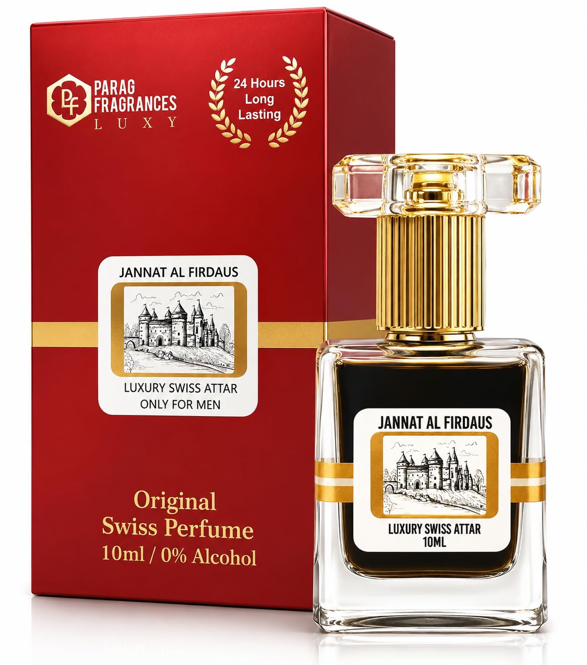 Parag Fragrances Jannat al Firdaus 12ml Attar (Switzerland Addition) / Long Lasting and Premium Fragrance For Men/Original Jannat al Firdaus Attar