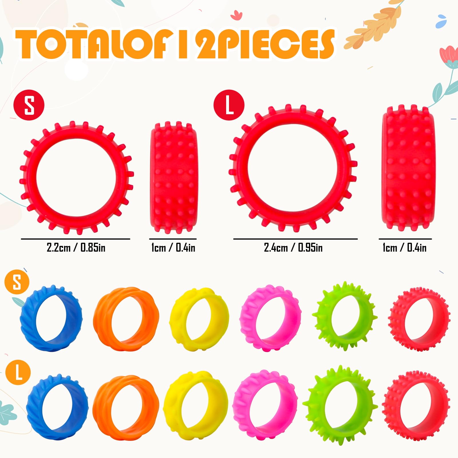 Fidget Adventskalender Anti Stress Ring JoyJoyful Fidget Ring Toys Für Kinder Erwachsene, 12 Stück Adhs Spielzeug Adhs Spielzeug Erwachsene