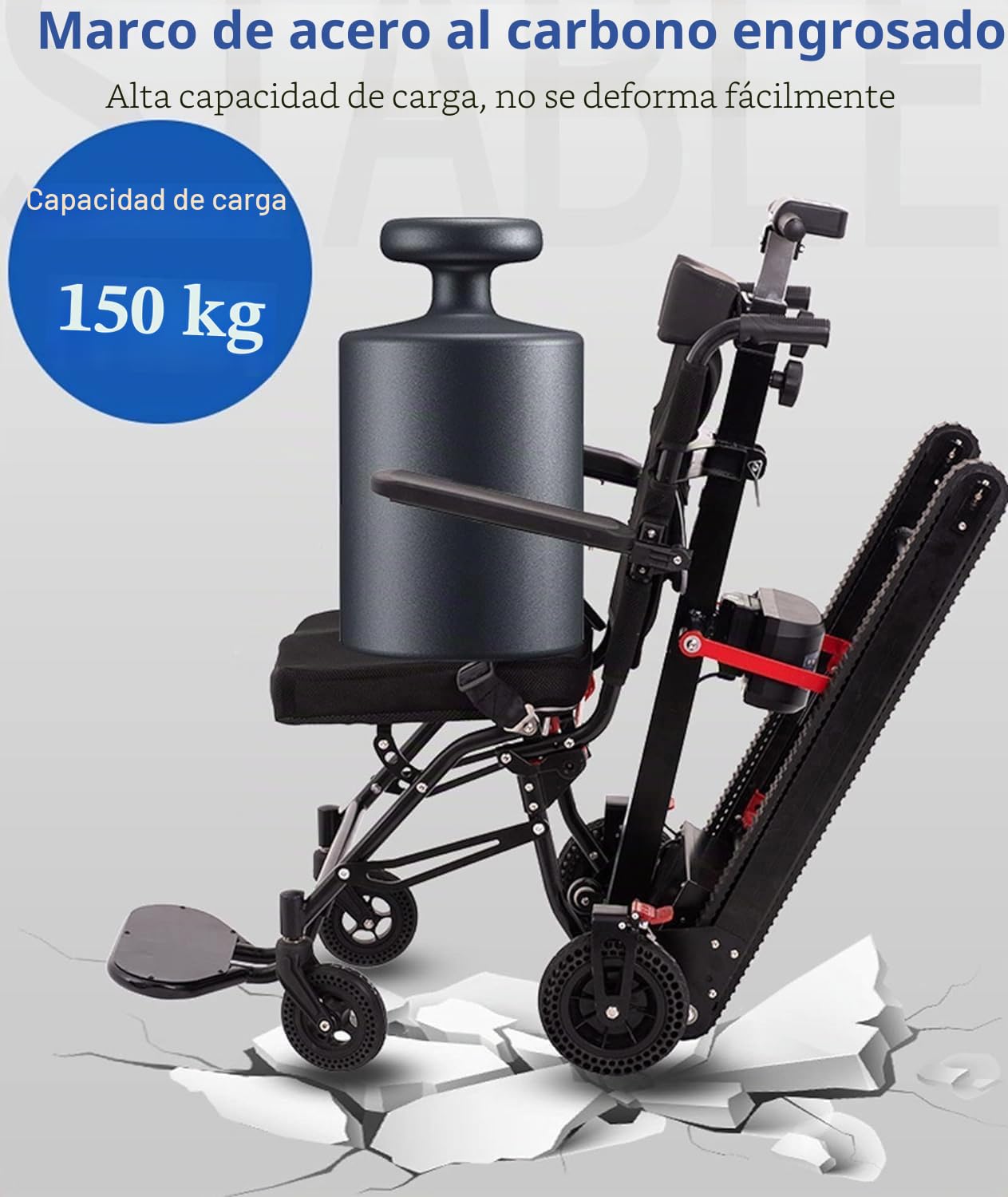 Crawler - Silla de ruedas para subir escaleras, sillas de ruedas plegables ligeras con conmutación de un clic, sillas de ruedas eléctricas plegables, máquina eléctrica para subir escaleras