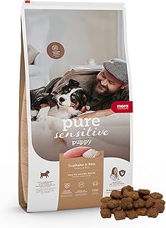MERA Pure Sensitive Puppy mit Truthahn und Reis (4kg), leicht verdauliches Welpenfutter, glutenfreies Trockenfutter ohne Weizen product image