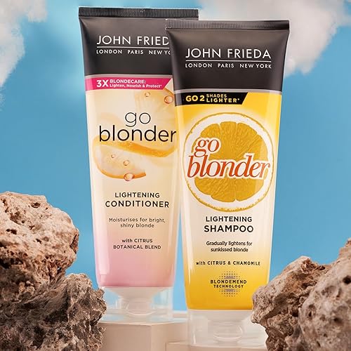 John Frieda Sheer Blonde Go Blonder - Champú y acondicionador aclarador, 8.5 fl oz