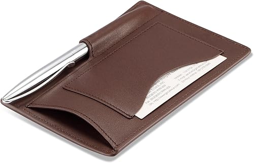 Miniatura 2 de HISCOW Classy - Jotter de cuero con soporte para bolígrafos, piel de becerro italiana (marrón)