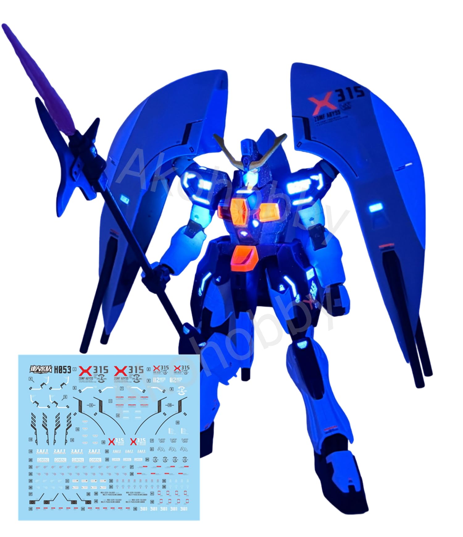 クローシスアビス Amazon | HG アビスガンダム デカール 蛍光 水転写式 専用 機動