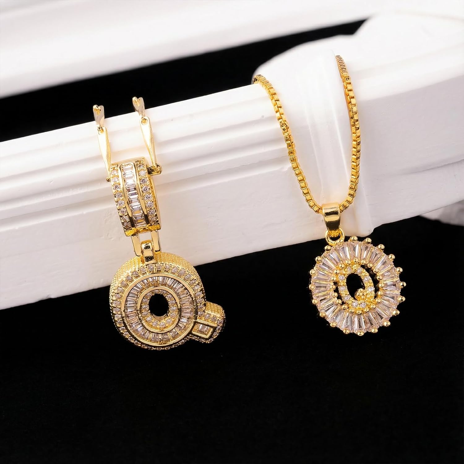 Initial Necklaces for Women,14K Gold Plated Letter Pendant Necklace Dainty Gold Necklace with Cubic Zirconia, Personalized and Trendy Accessories for Women Jewelry Gifts - Image 6