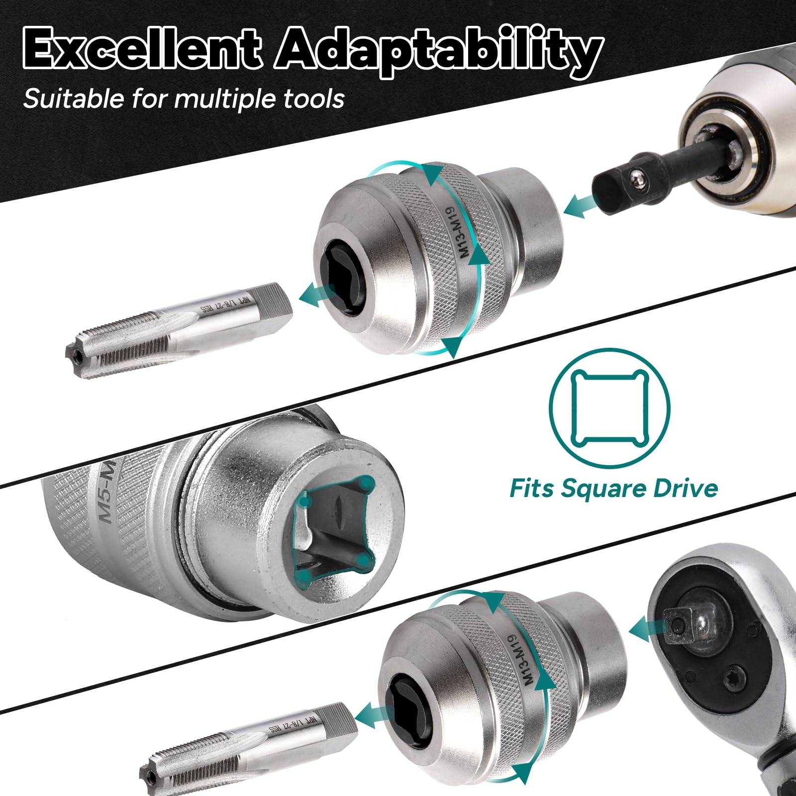 M8 HSS 1/4 `` Hex Schacht Boor & Tap Taper Boren Power Tool Deel Hex Handvat Tap Boren voor Zacht Metaal Aluminium Ijzer
