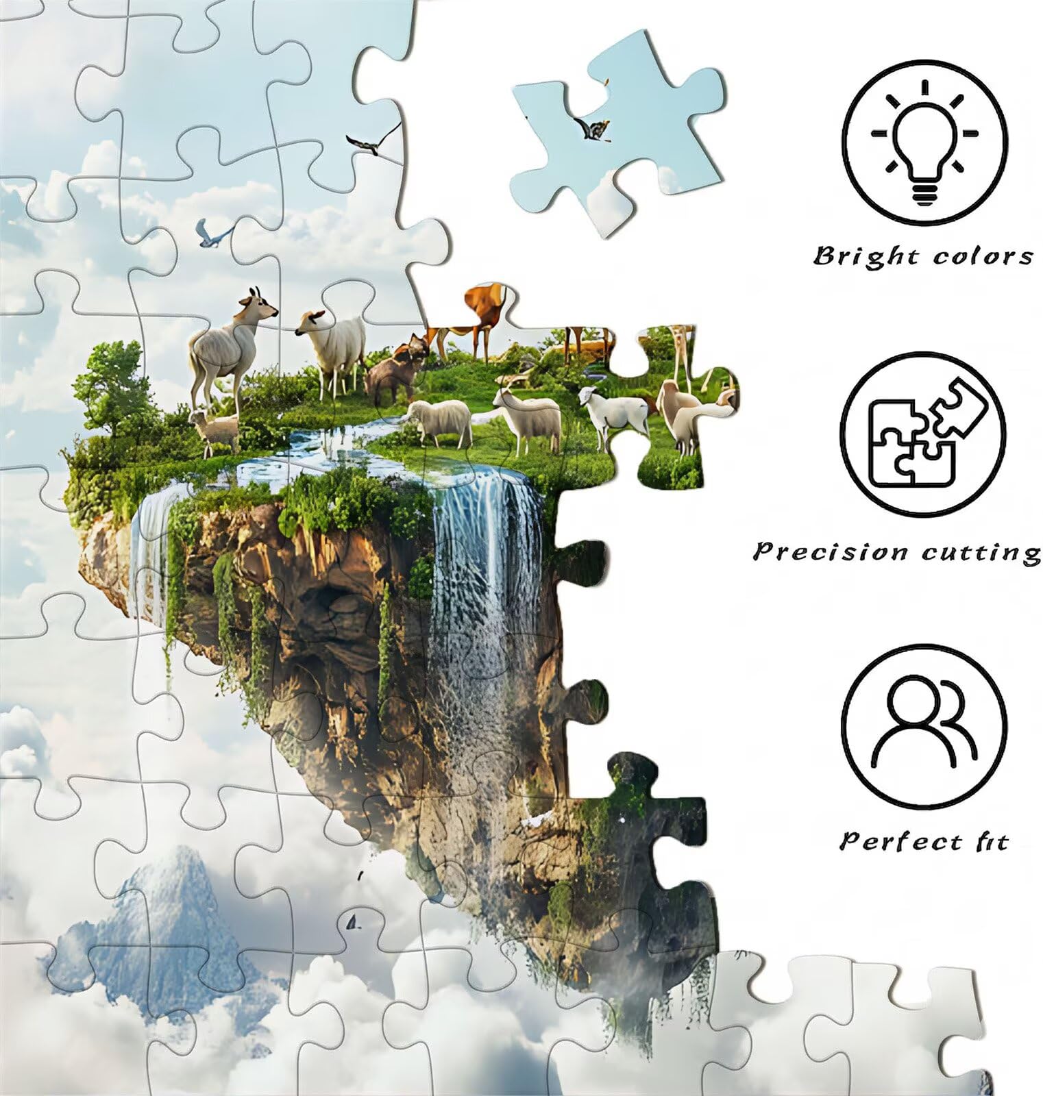 Puzzle 3000 Teile, Holzpuzzle Erwachsene - Impossible Puzzle 122 x 81 cm niffliges Denkspiel & Denksport für Frauen & Männer, Familienspiel, Home Dekor, Geschenk für Frauen Tier kleine Insel w0-159