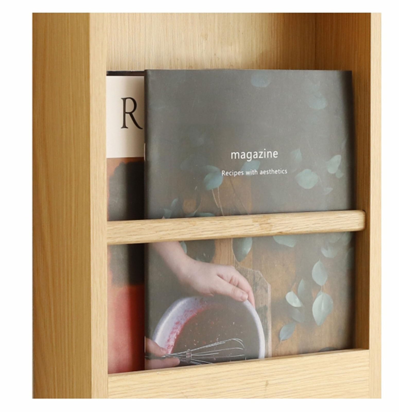 Porta Riviste Intrecciato Fityle - Scaffale Piedi Metallo, Design Rustico Per Libri E Giornali