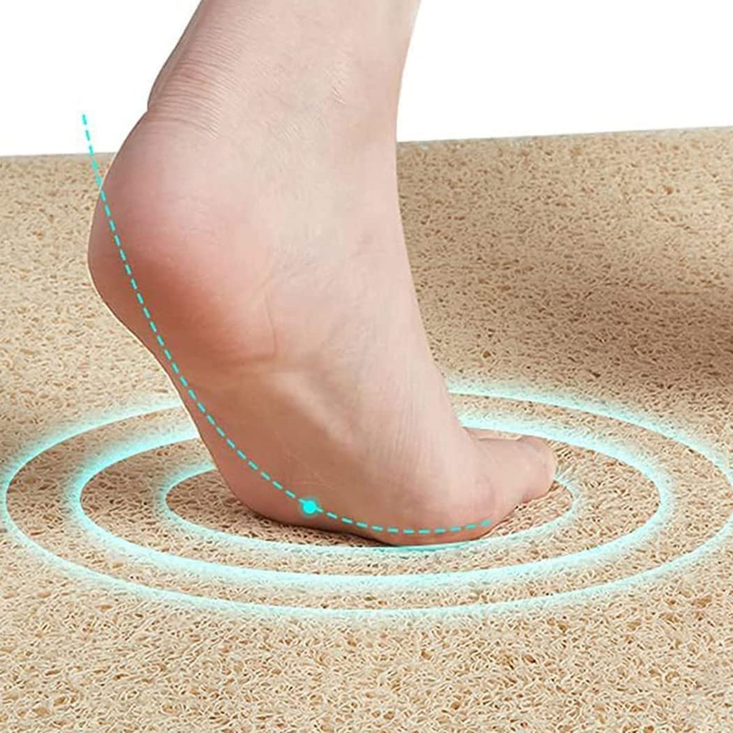 ZLZNX Alfombrilla Antideslizante Rectangular para Ducha Alfombrilla Antideslizante para Suelo de baño Impermeable,Beige,60 * 90CM