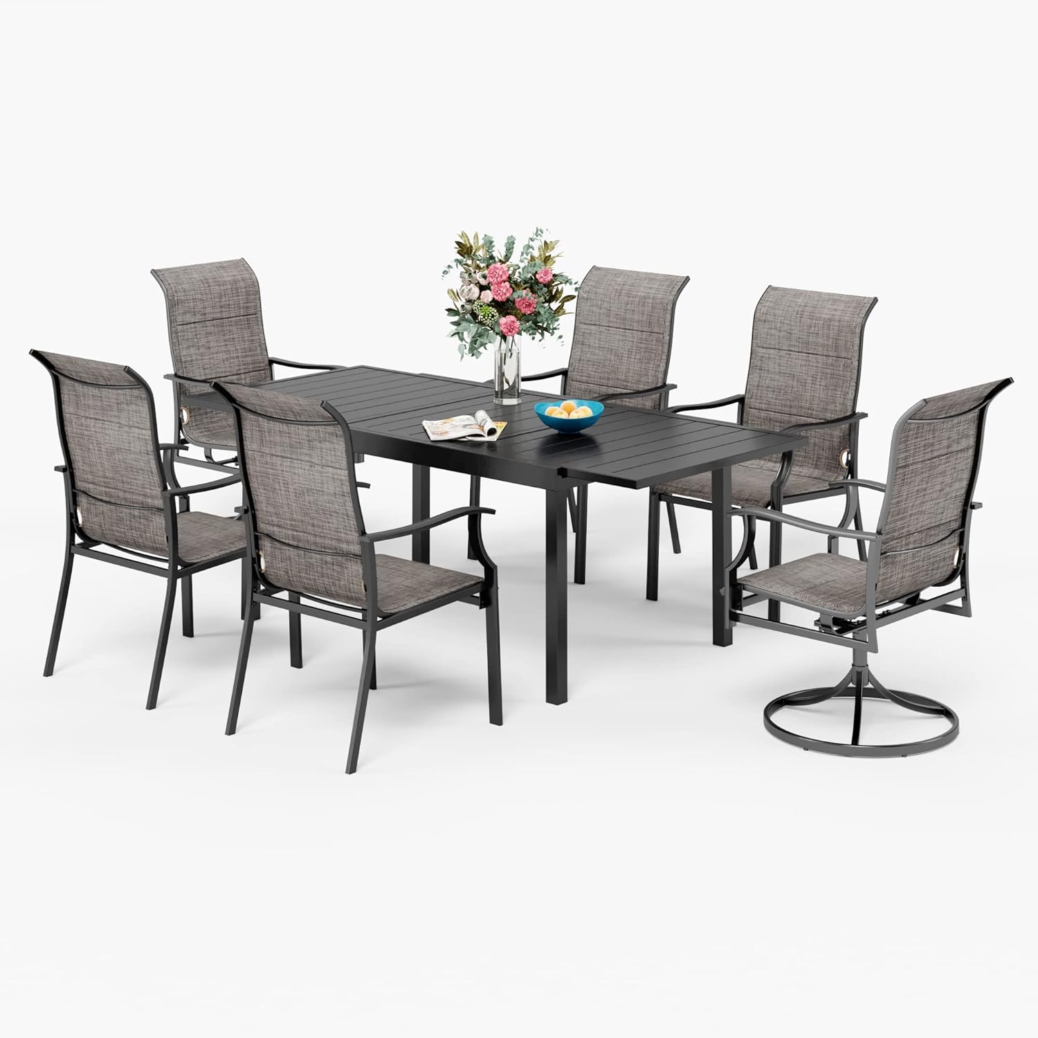 Sophia & William Patio Dining Set 7 Pieces Expandable Patio