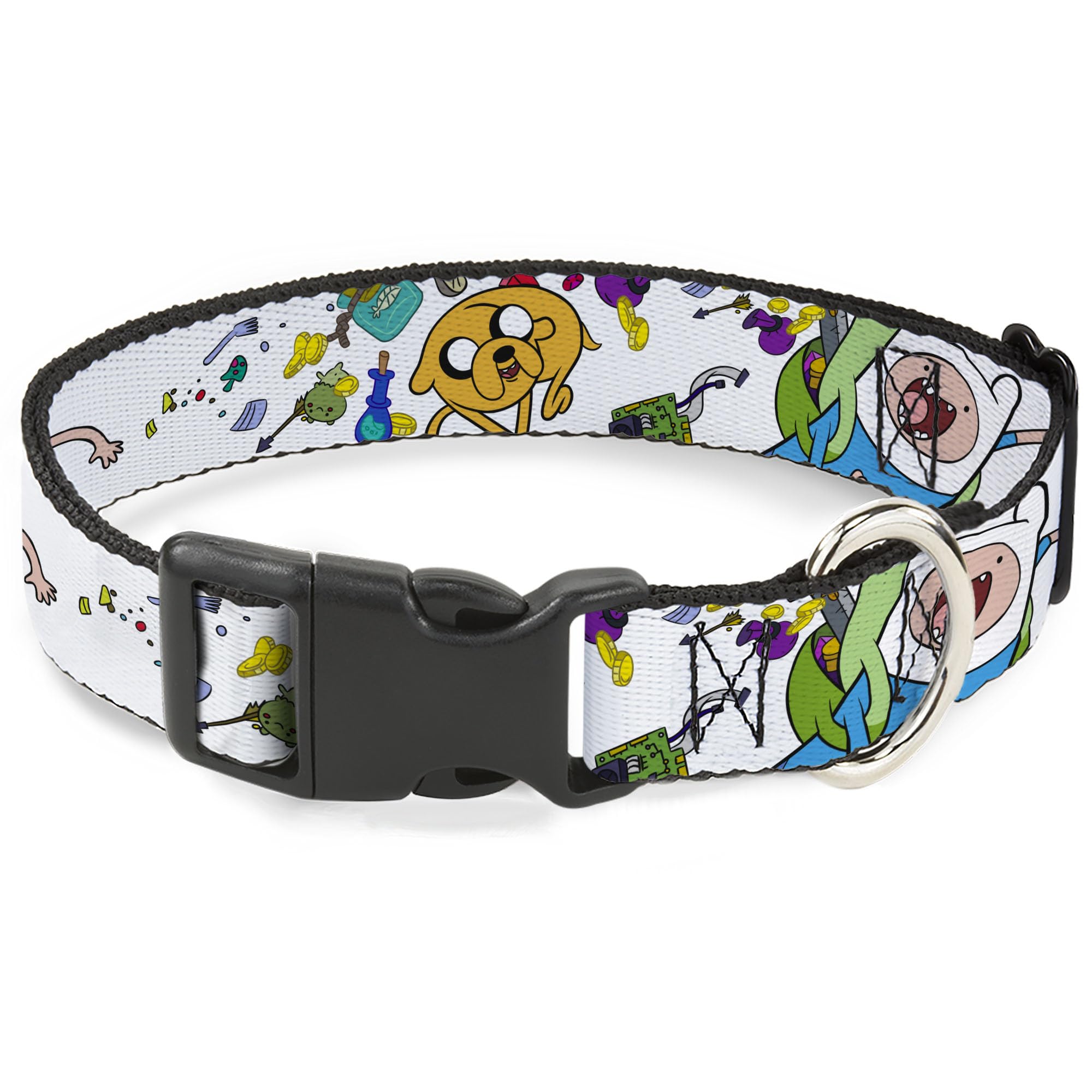 Collier pour chien Adventure Time Jake et Finn blanc 33-43cm