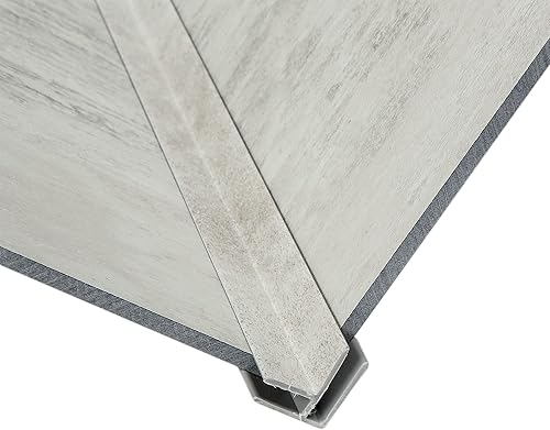 Miniatura 71 de Palisade Borde de vinilo de esquina interior en roble gris (muestra de 6 pulgadas)