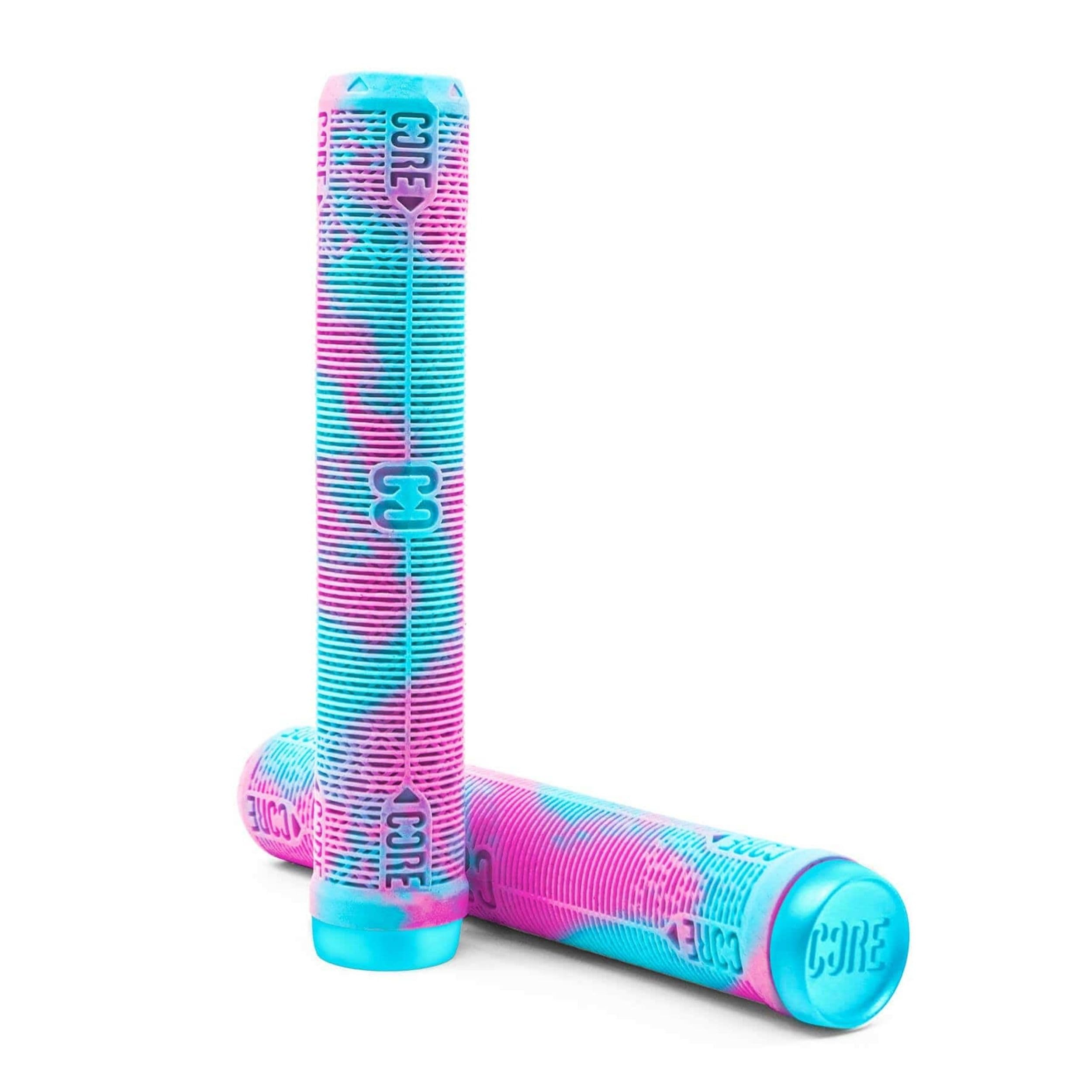 CORE Skinny Boy Handlebar Grips for Bikes & Scooters BMX Cycling Mountain Bike Soft Non Slip Longneck Bike Grips Bar Ends Included fits All Stunt Scooters BMX MTB - 170mm - Refresher