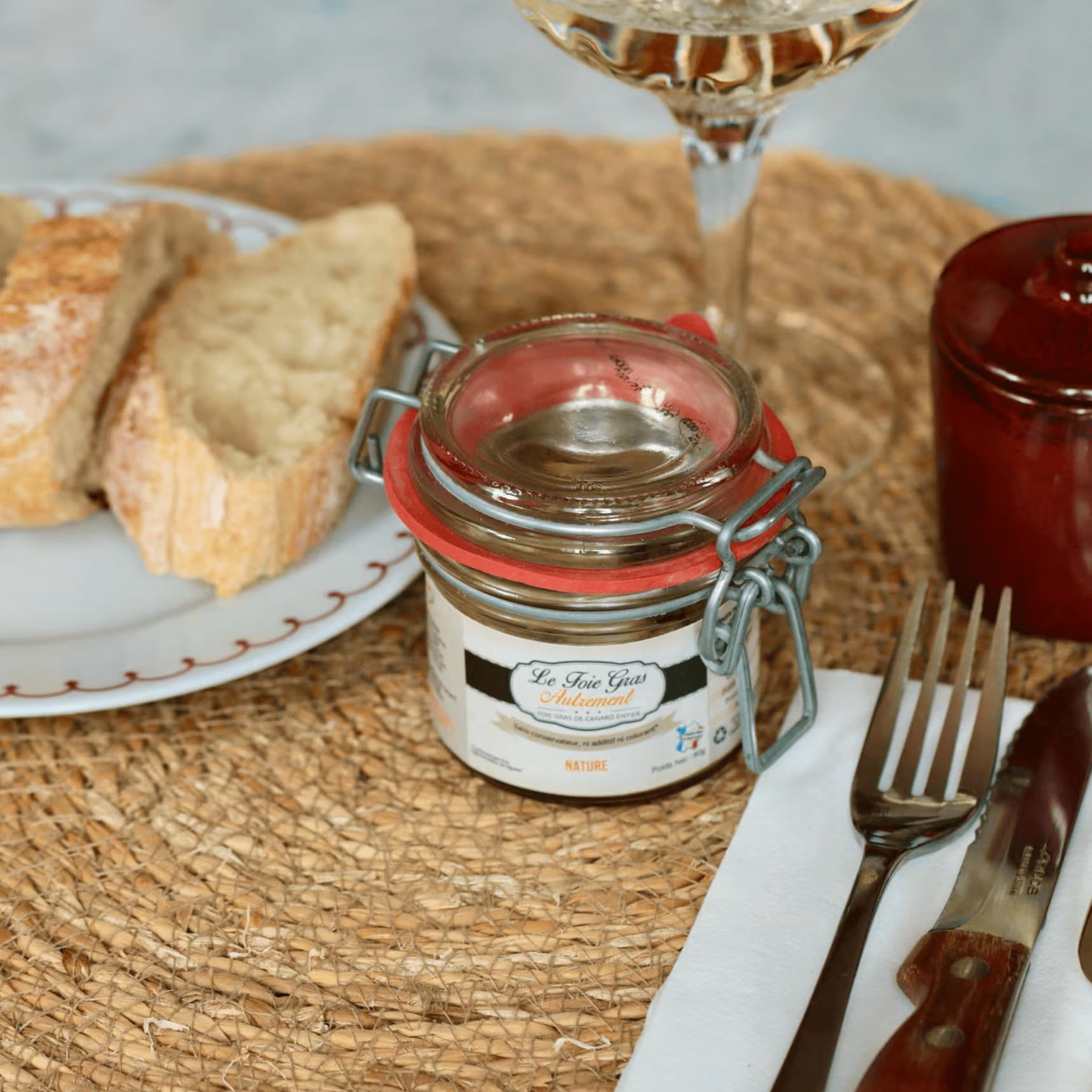 Relais Gourmet Foie Gras de Pato Entero Natural 200 g | Artesanal Francés del Suroeste, sin Conservantes, Aditivos ni Colorantes | Formato para Compartir, Regalo Gourmet para Fiestas y Aperitivos