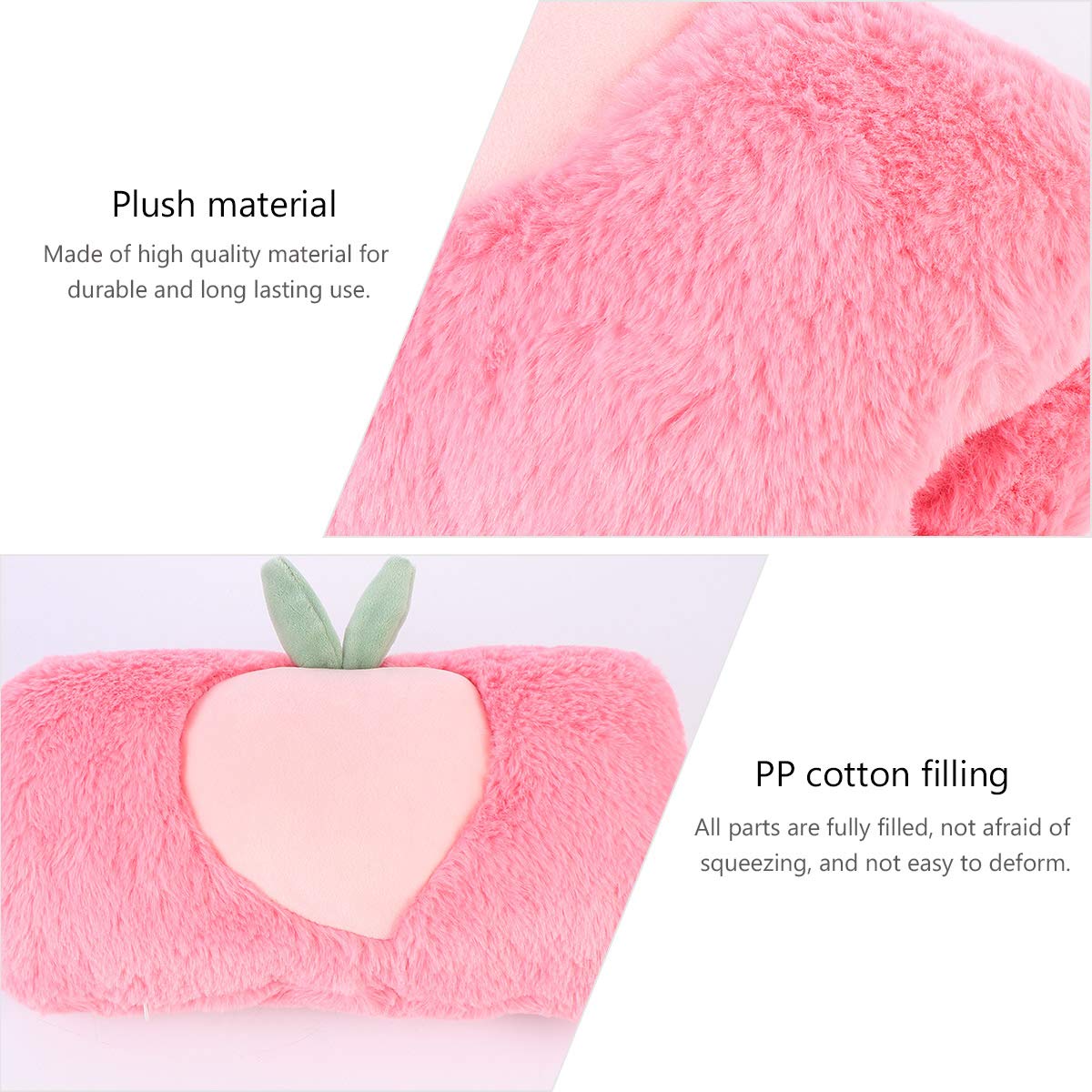 Abaodam Rabbit Fur Peach Pattern Hand Muffs Winter Plush Hand Warmer for Women Girls
