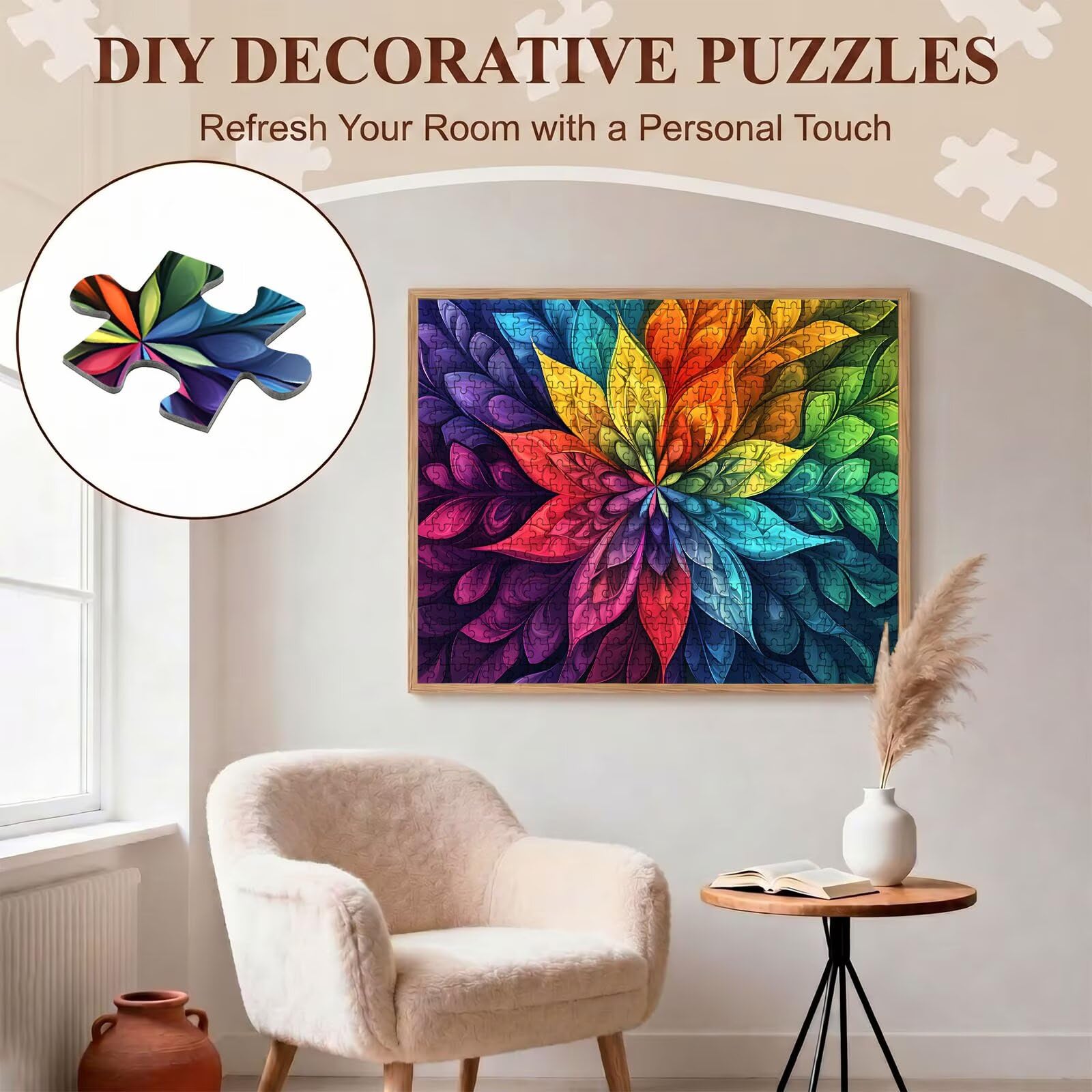 Mandala colore Puzzle 4000 Pezzi per Adulti, Puzzle in Legno - Collezione Classica con Poster Incluso -Sfida di Concentrazione e Passatempo Antistress, Gioco Educativo per Famiglia, 141 x 87 cm f0-665