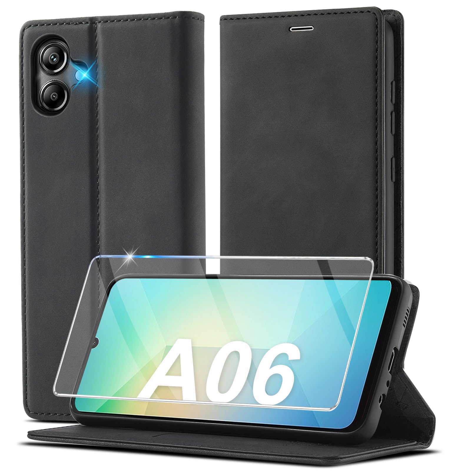 Ailicici Handyhülle für Samsung Galaxy A12/A13/A14/A15/A16/A17/A52/A53/A54/A55/A56/A57/A36/A37/A33/A34, Leder Flip Wallet Case mit Schutzhülle, Klappbar