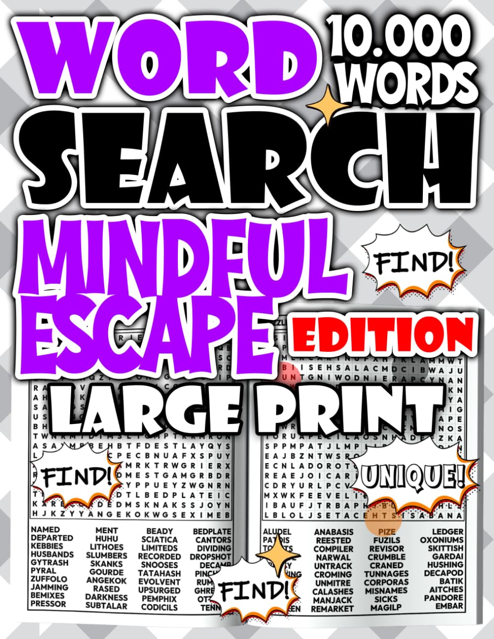 Word Search Mindful Escape Edition – 10,000 Words for Stress Relief