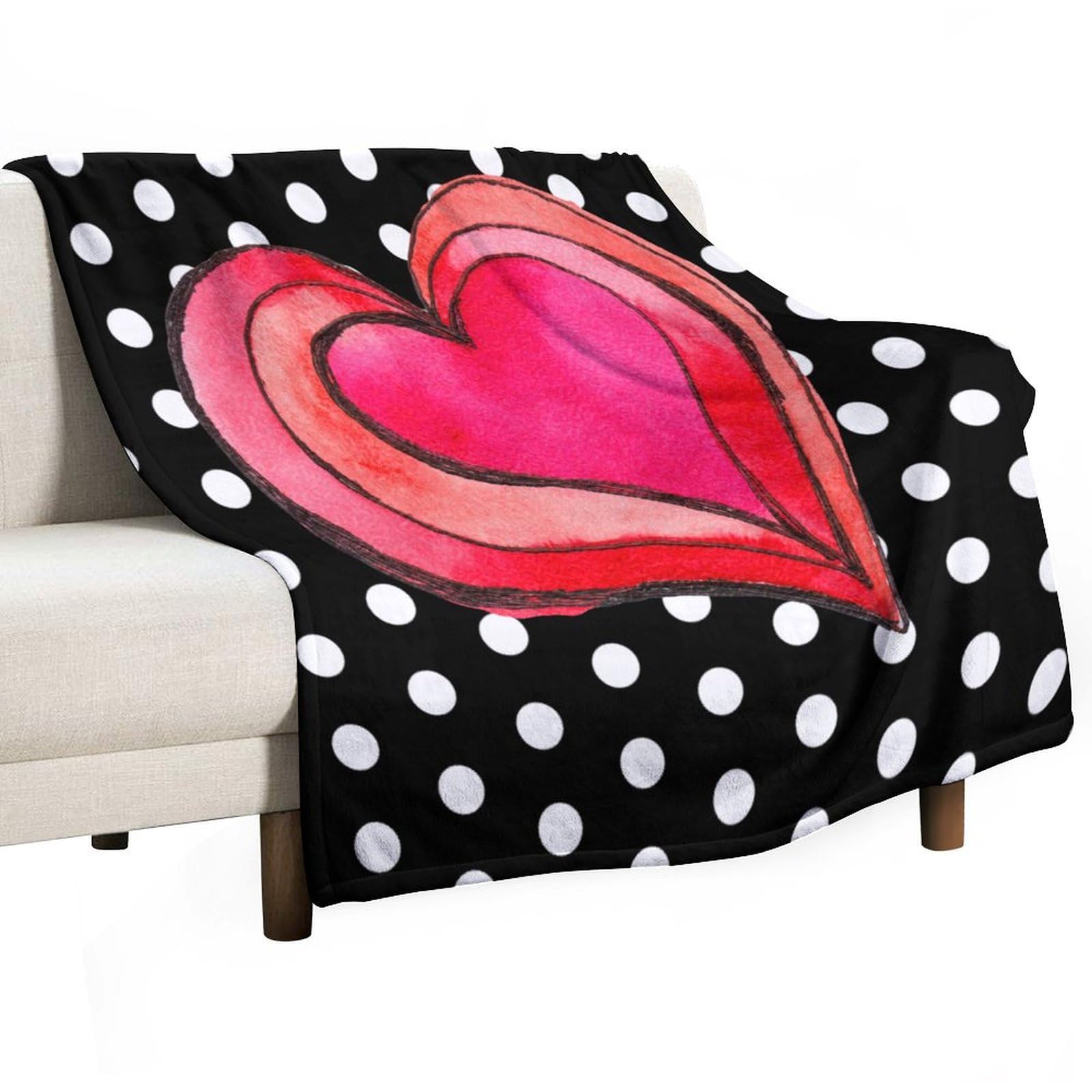 Couverture douce personnalisée en peluche 178x203 cm pour couple et déco