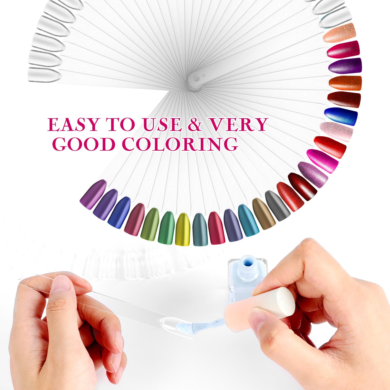 AiQInu 100 Piezas Muestrario Uñas, Practicas Arte de Uñas, Muestrario de Uñas para Pintar con Pegatinas Digitales 1-100, Para Nail Art Design