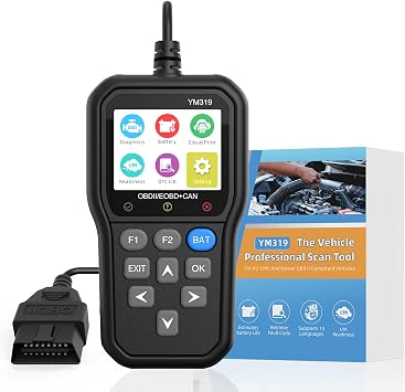 OBD2 Scanner Diagnostic Tool Live Data with Battery Tester,I/M Readiness Check,Car Code Read&Erase, DTC Lookup&Report Printing, 13Languages Scanner for All OBDII Car Since 1996