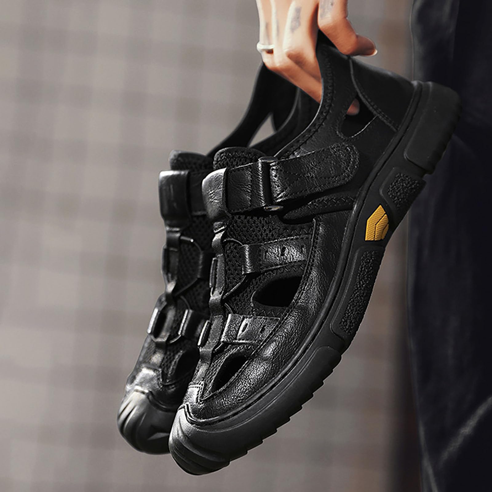 Scarpe da uomo per il tempo libero, in rete, antiscivolo, traspiranti, per lo sport, da trekking, da viaggio, da trekking, da uomo